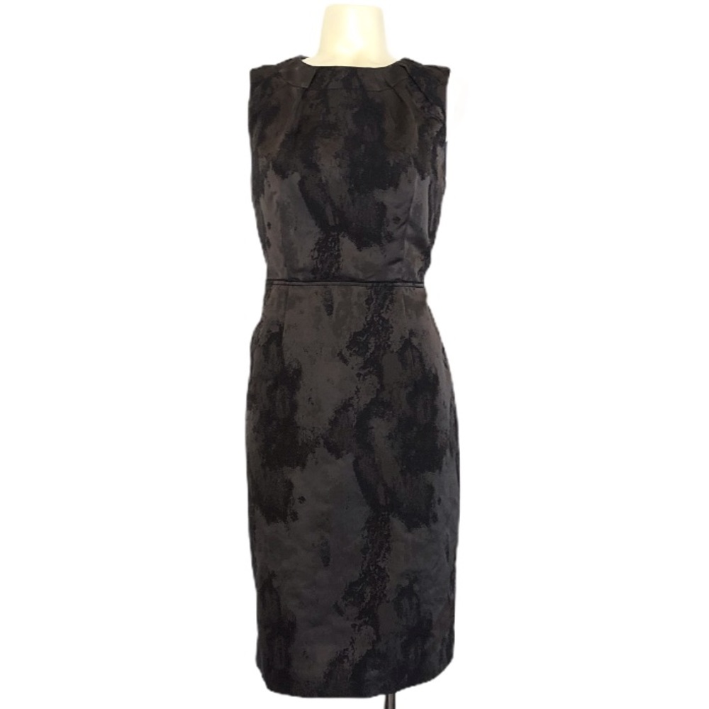 Ann Taylor LOFT Gray Jacquard Sheath Dress 4
